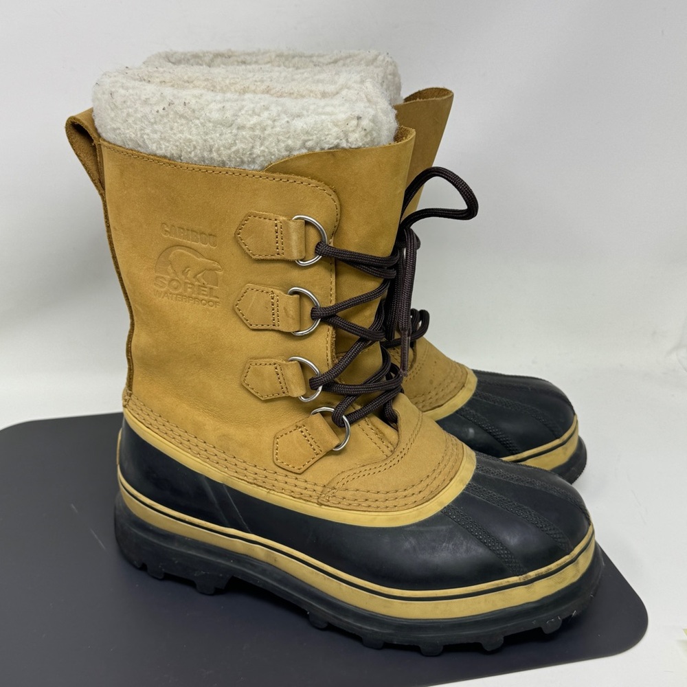Sorel Caribou NL1005-280 Leather Lace Up Winter Boots Size 7